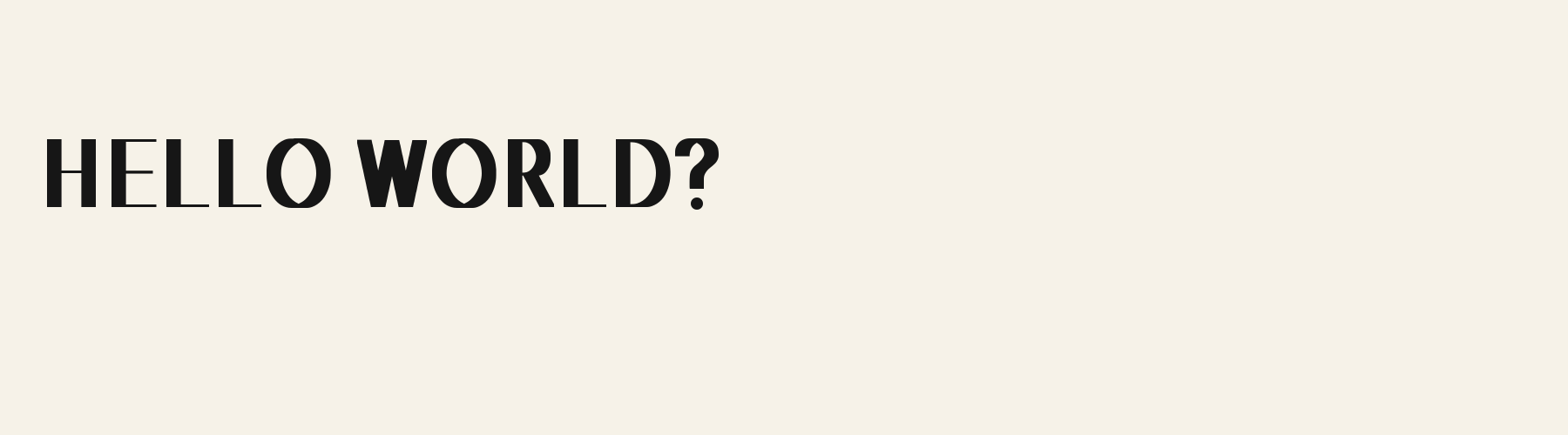 Lobby Deco pangram specimen