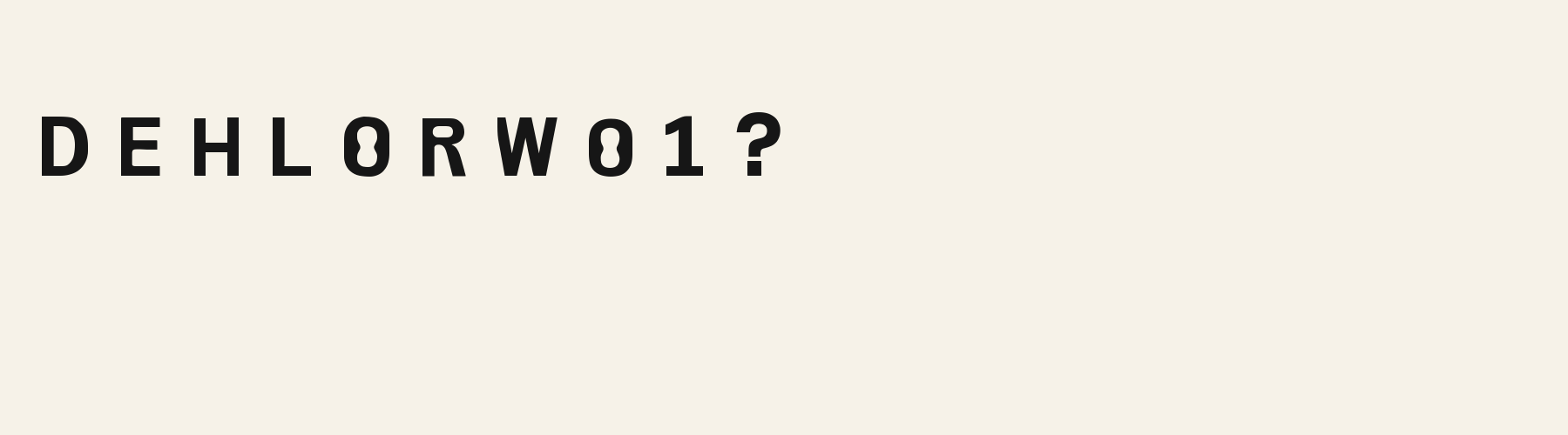 Pinched Counter Grotesk alphabet specimen