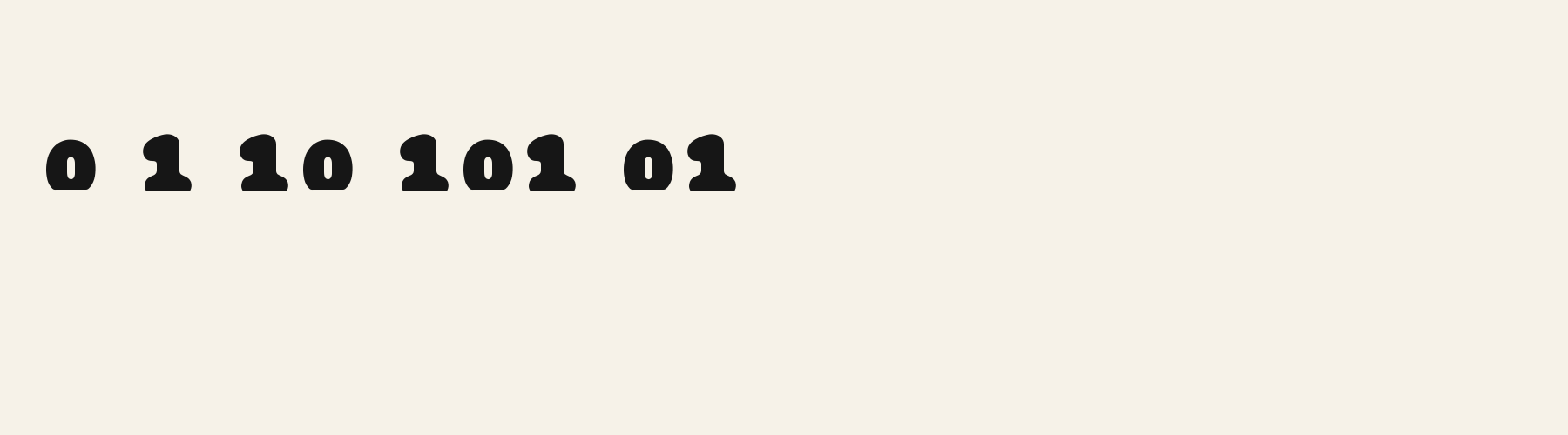 Display Retro Bubble numbers specimen
