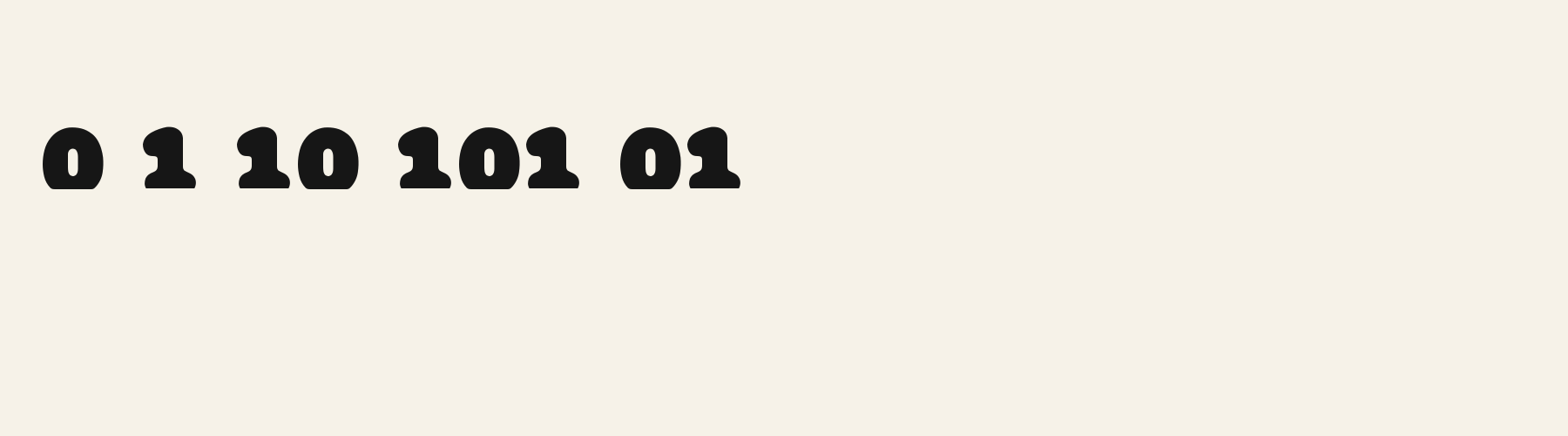 Display Retro Bubble numbers specimen