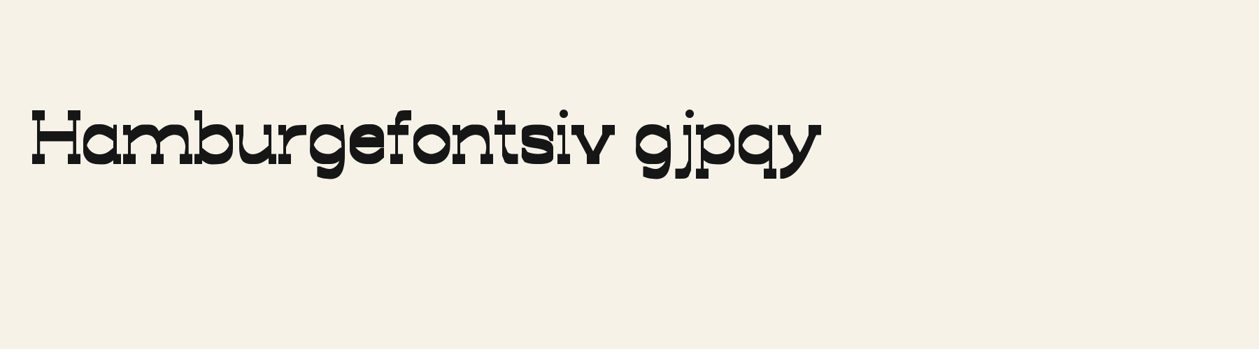 Wanted Slab lowercase specimen