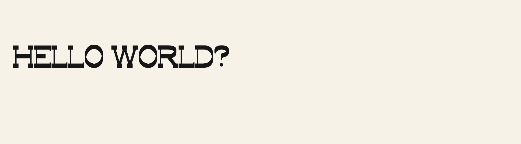 Wanted Slab pangram specimen