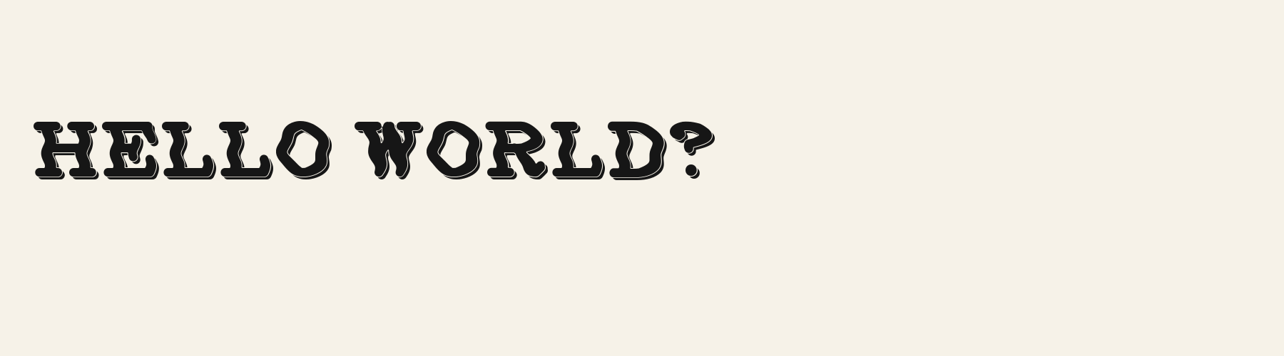 Groove Serif 3D pangram specimen