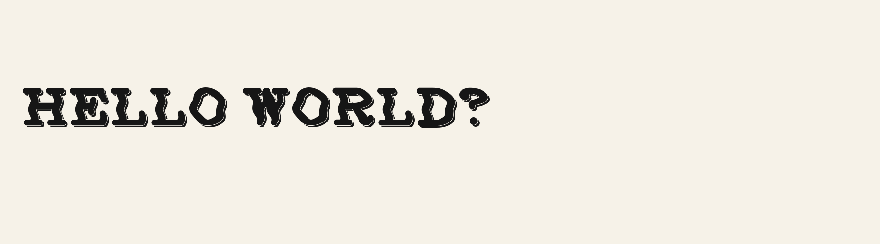 Groove Serif 3D pangram specimen