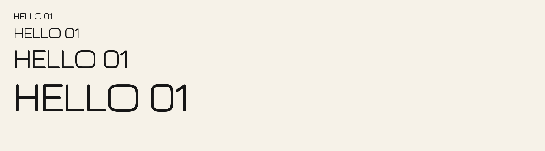Grid Sans sizes specimen