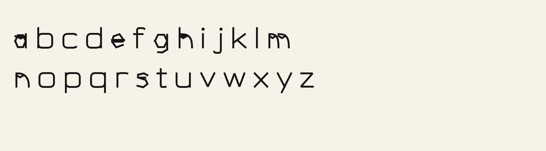Loop Window Sans lowercase specimen