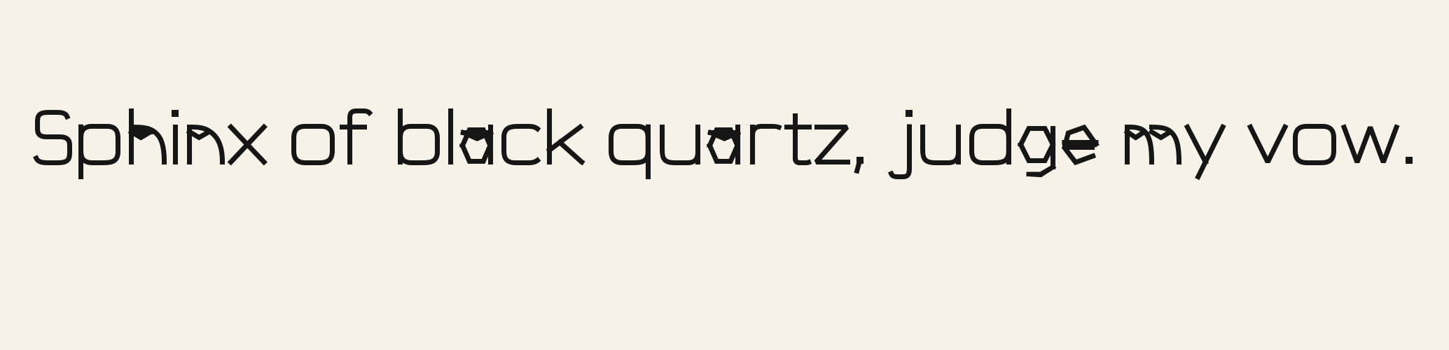 Loop Window Sans pangram specimen