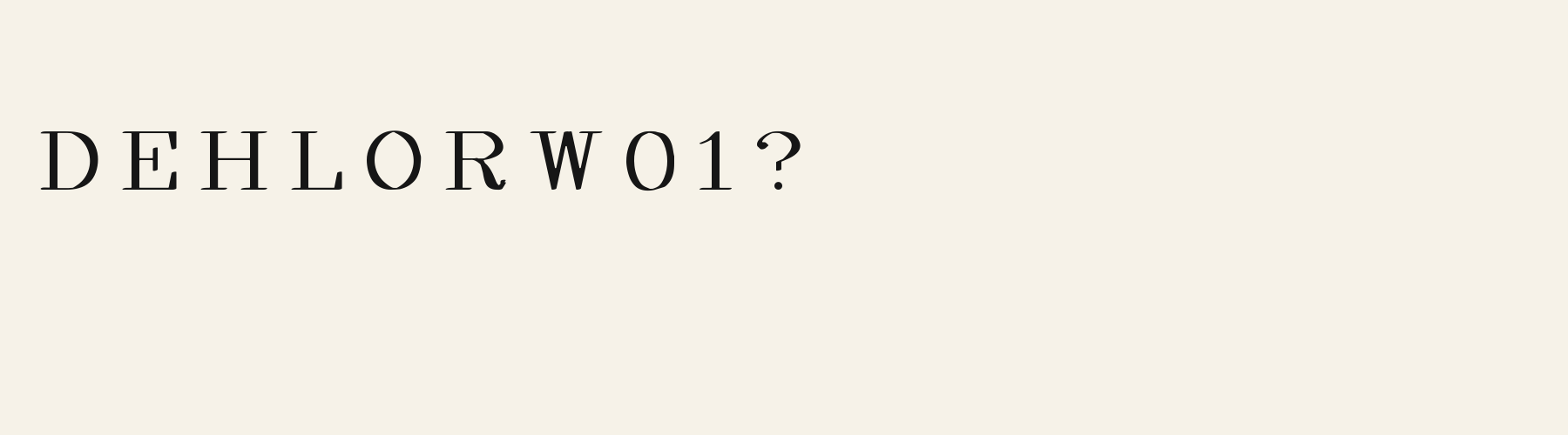 Boutique Serif alphabet specimen