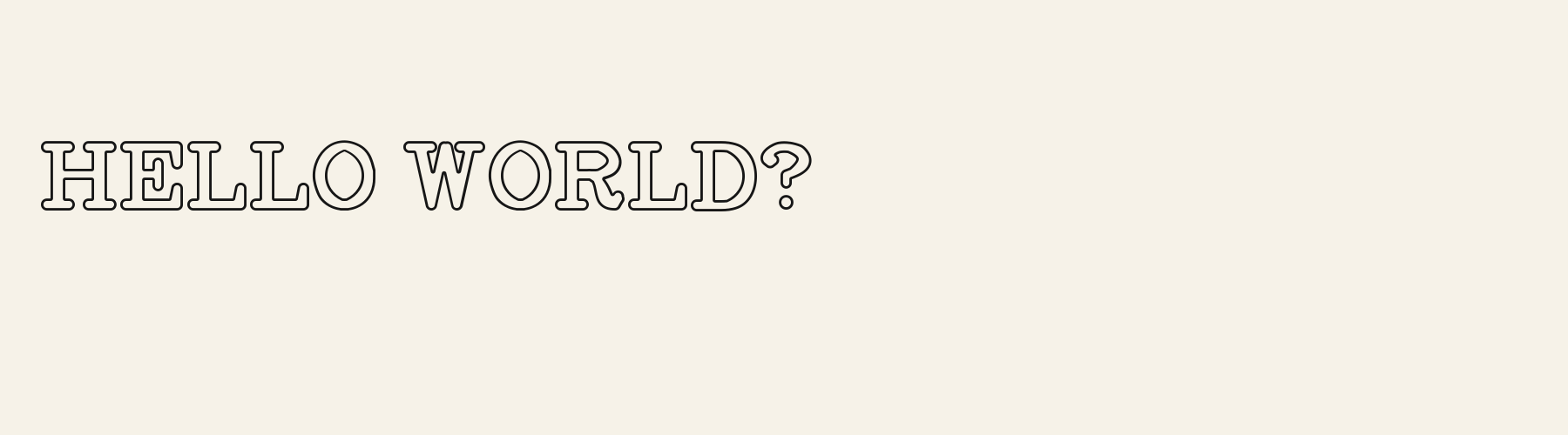 Gazette Outline pangram specimen