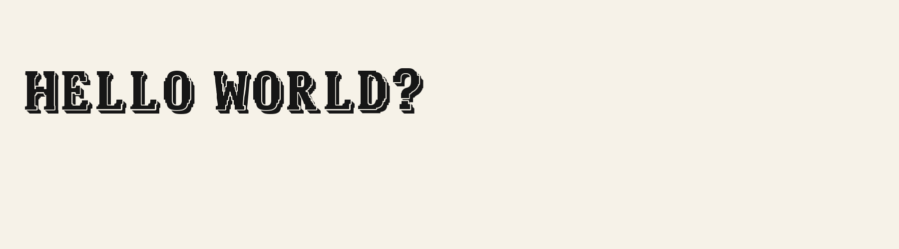 Stepped Arch Deco 3d pangram specimen