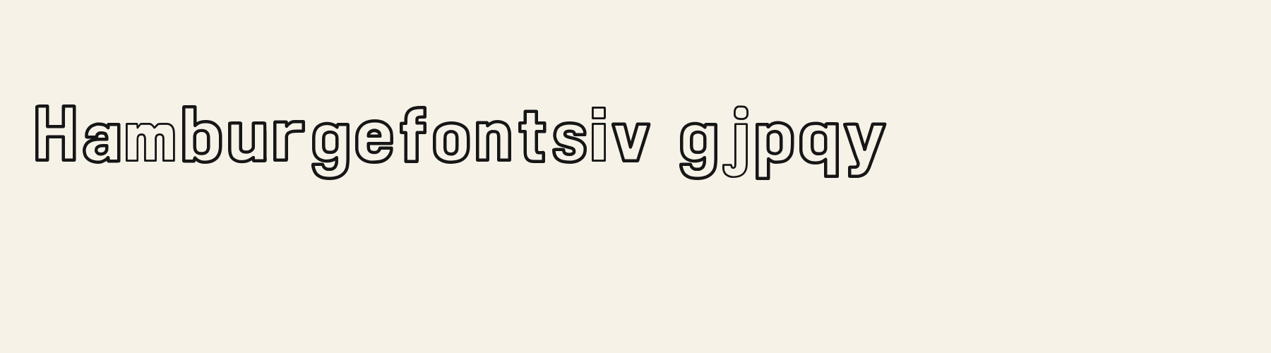 Keystone Shoulder Sans Outline lowercase specimen