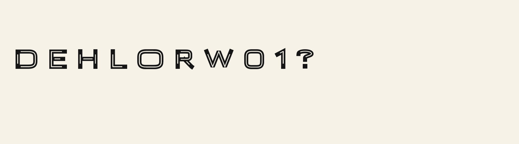 Arcade Inline alphabet specimen