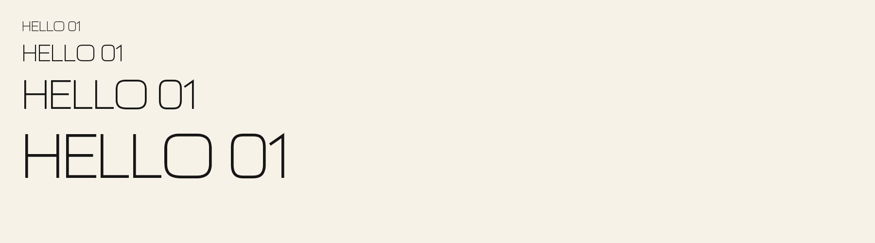 Frame Sans sizes specimen