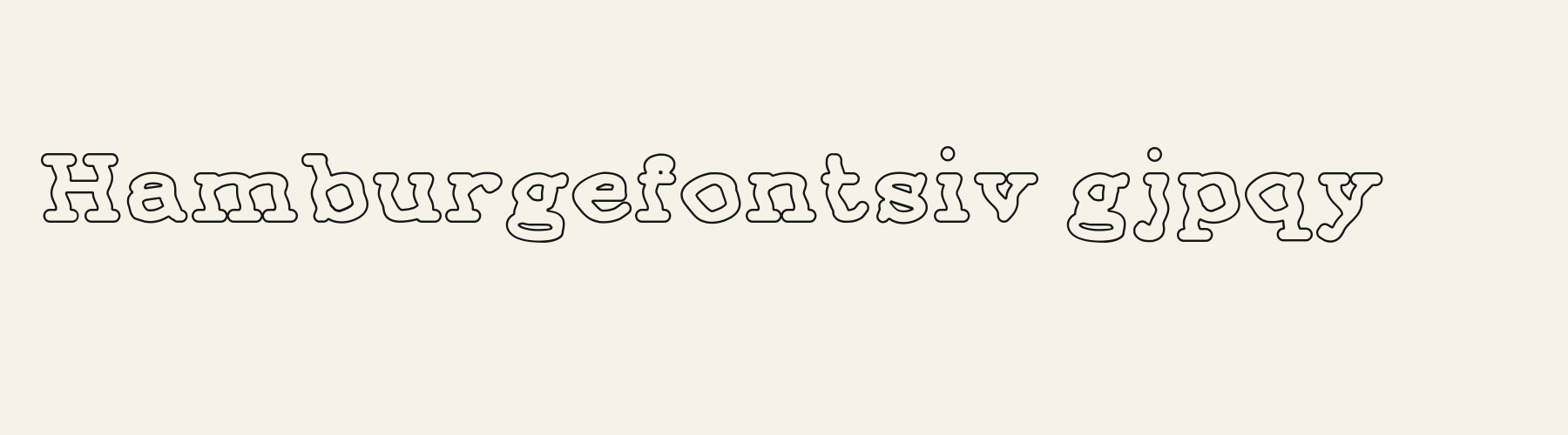 Peace Outline lowercase specimen
