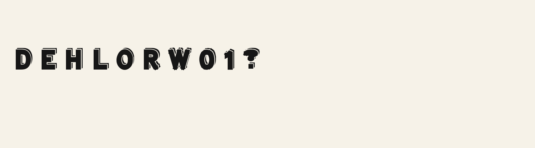 Billboard Condensed 3D alphabet specimen