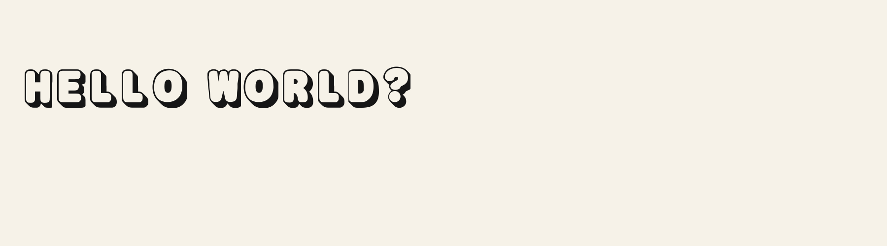 Graffiti Sticker Shadow pangram specimen