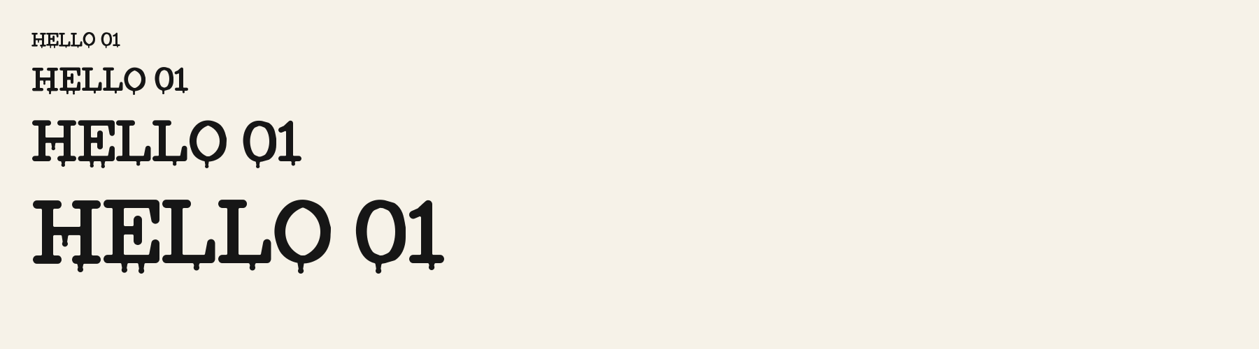 Vampire Serif sizes specimen