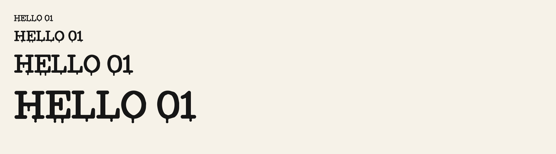 Vampire Serif sizes specimen