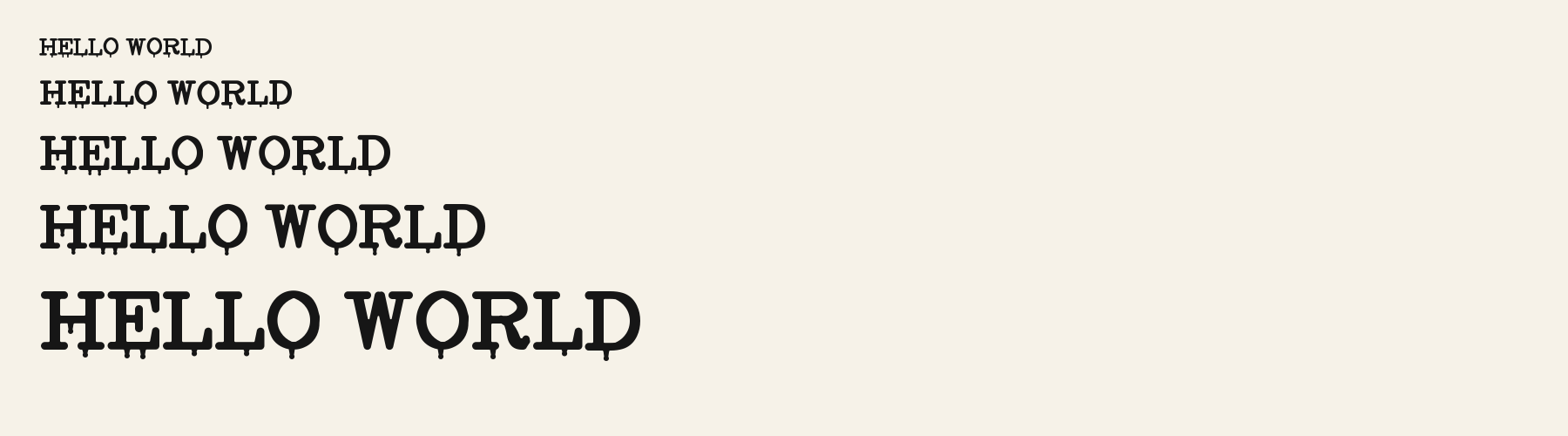 Vampire Serif waterfall specimen