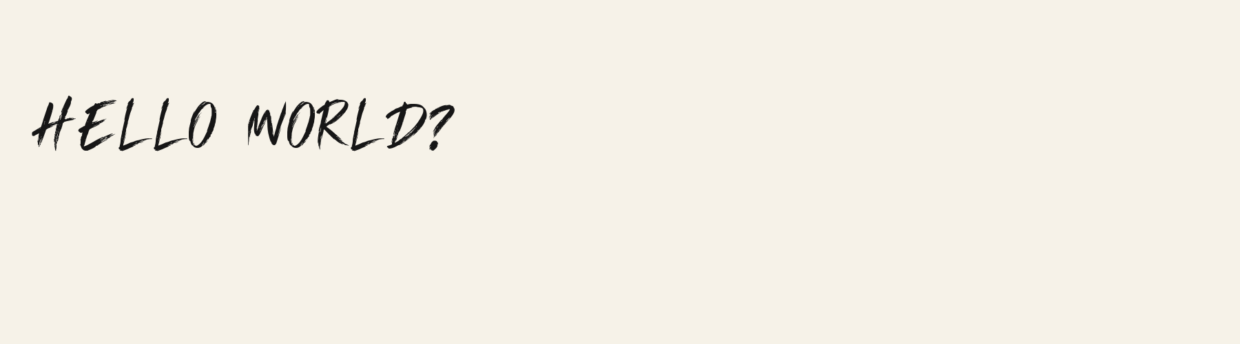 Script Brush Signature pangram specimen