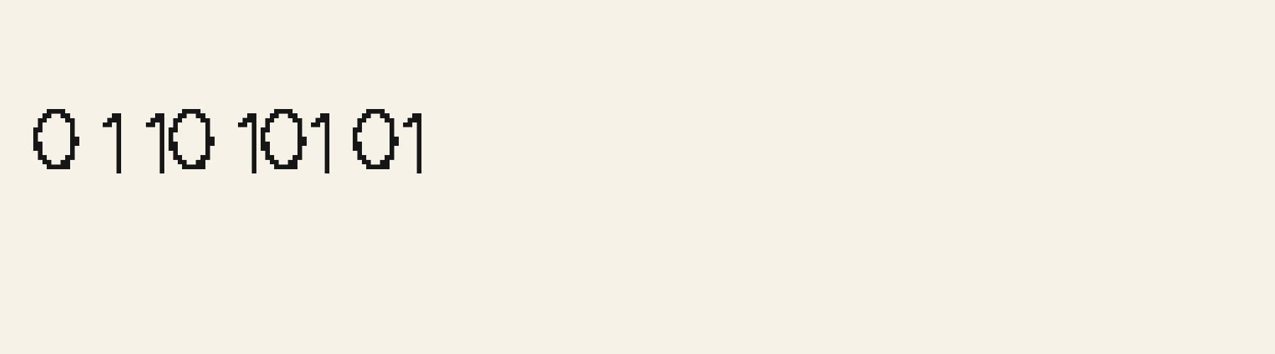 Doodle Pixel numbers specimen