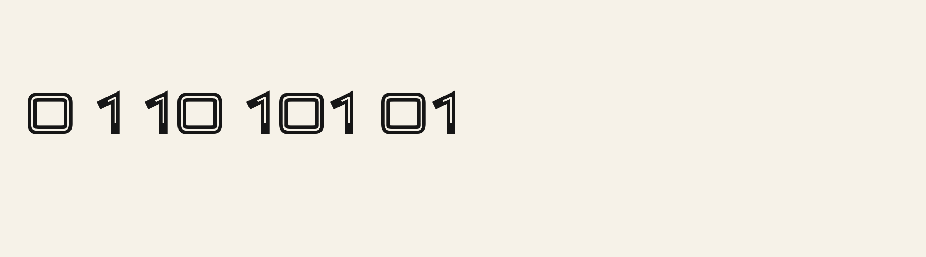 Warp Inline numbers specimen