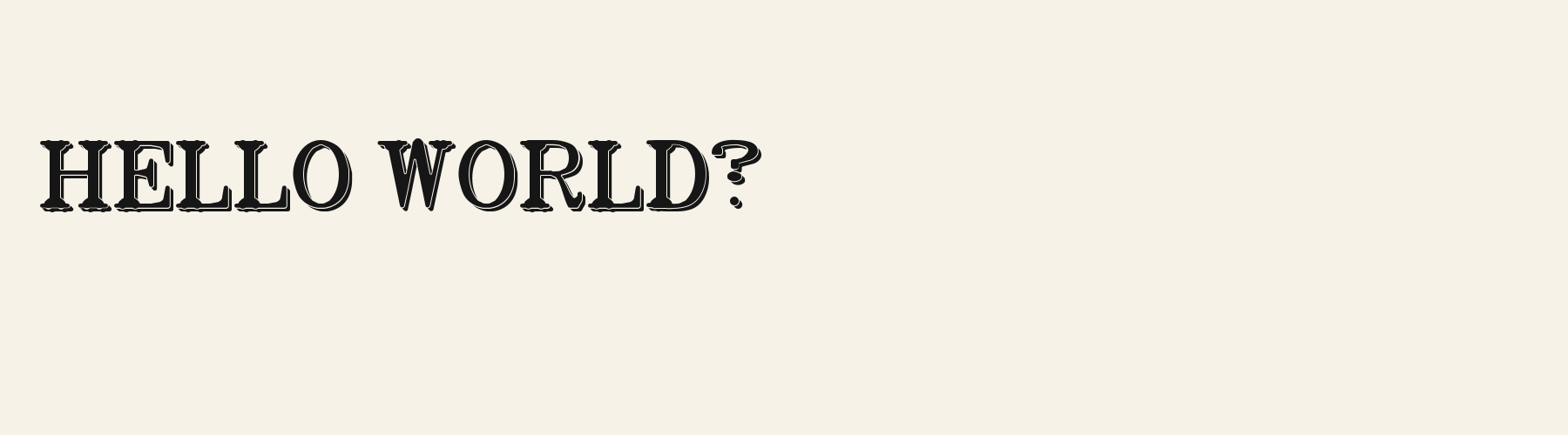 Monument 3D pangram specimen