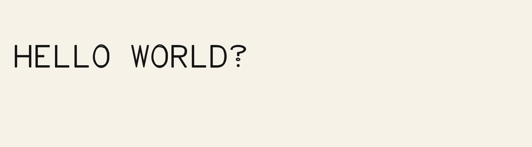 Debug Duplex pangram specimen