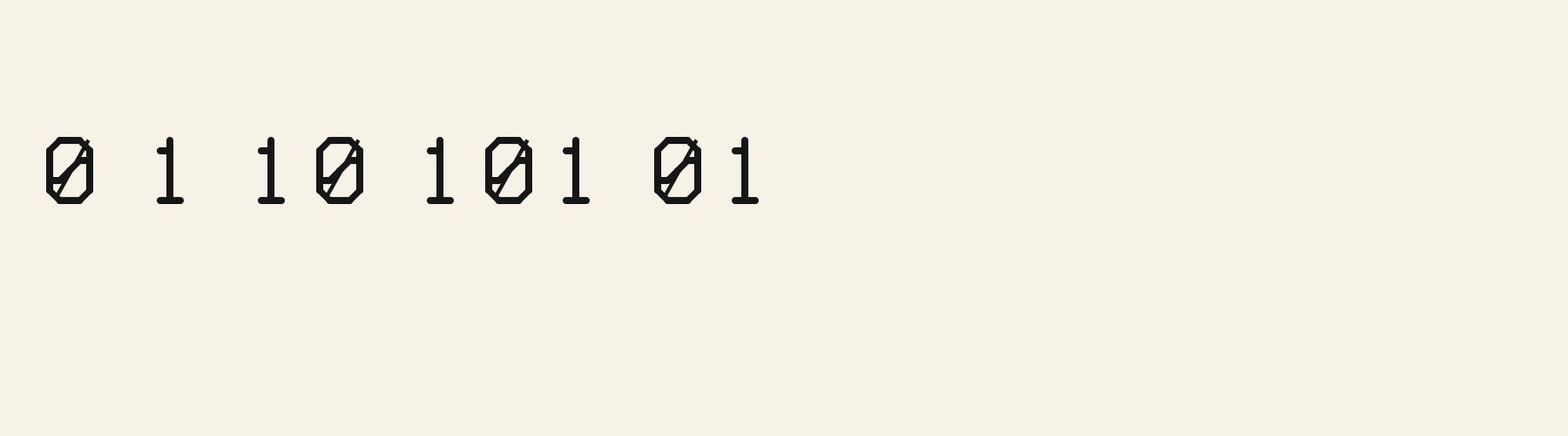 Mono Terminal Round numbers specimen