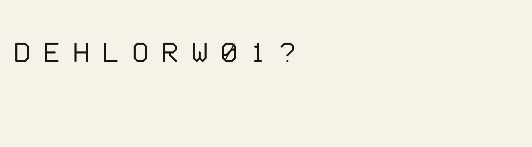 Mono Terminal Round alphabet specimen