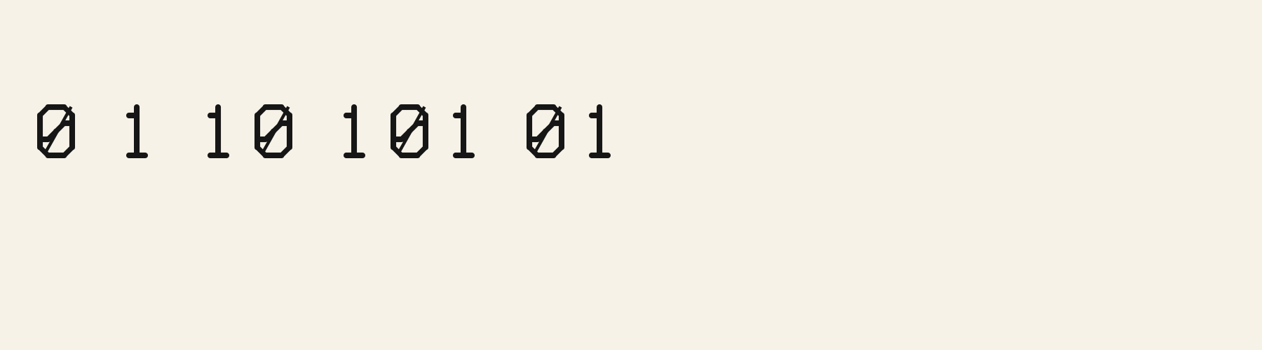 Mono Terminal Round numbers specimen