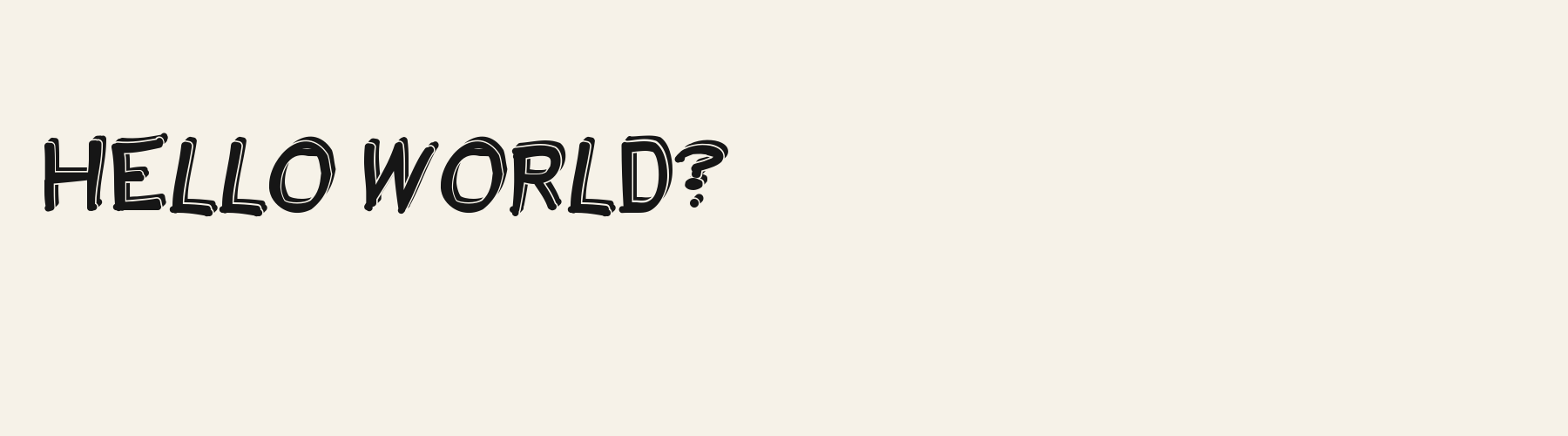 Caption Comic 3D pangram specimen