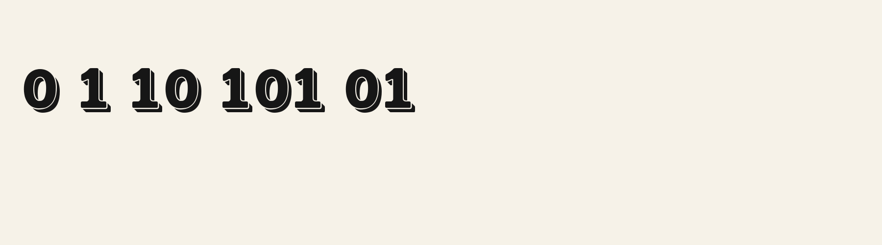 Cove Joint Sans 3d numbers specimen