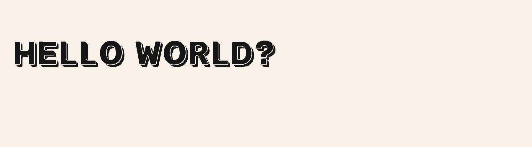 Cove Joint Sans 3d pangram specimen