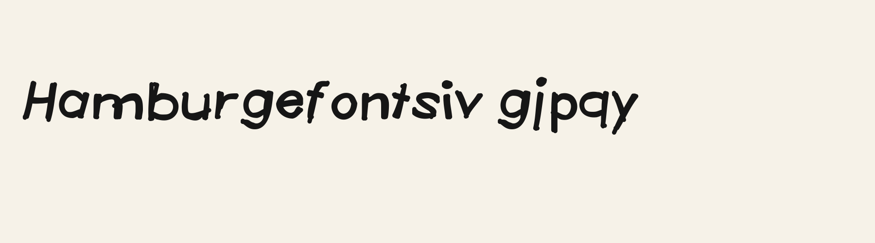 Jumble Print lowercase specimen