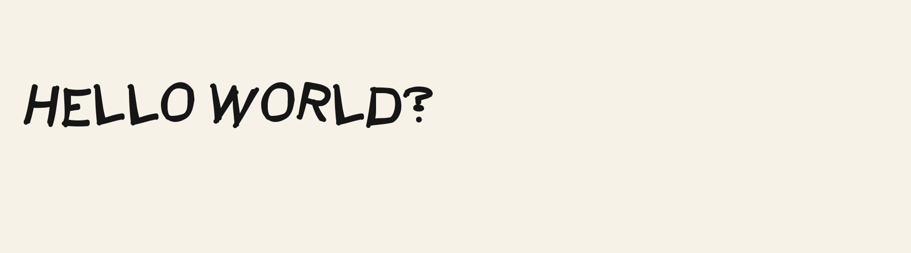 Jumble Print pangram specimen