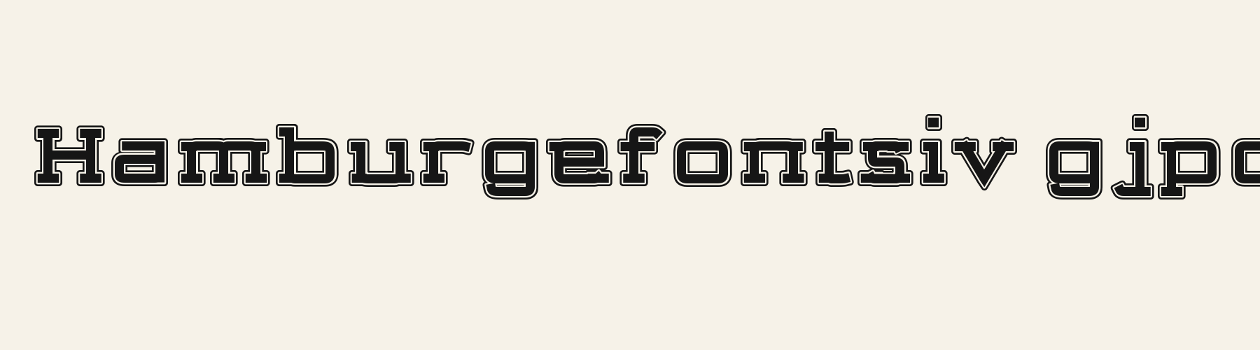 Jersey Slab lowercase specimen
