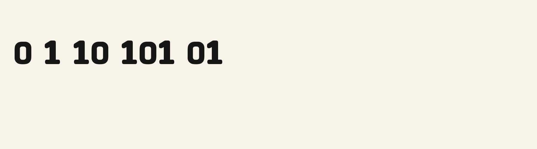 Signage Shopfront Round numbers specimen