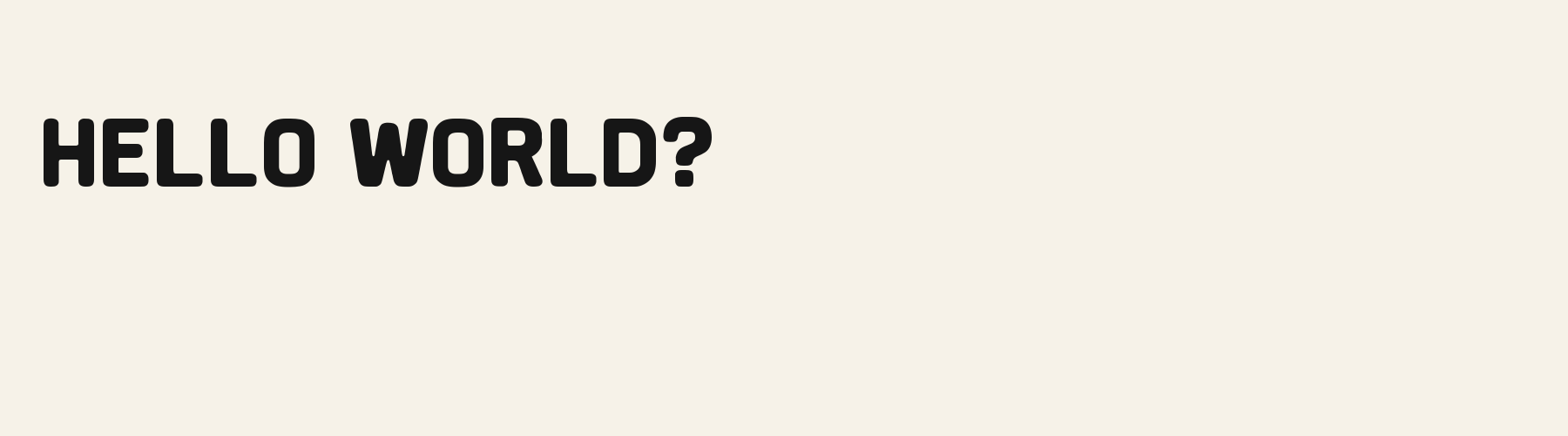 Signage Shopfront Round pangram specimen