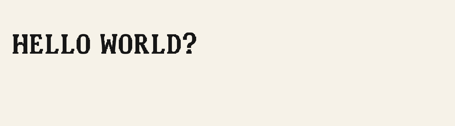 Stepped Arch Deco pangram specimen