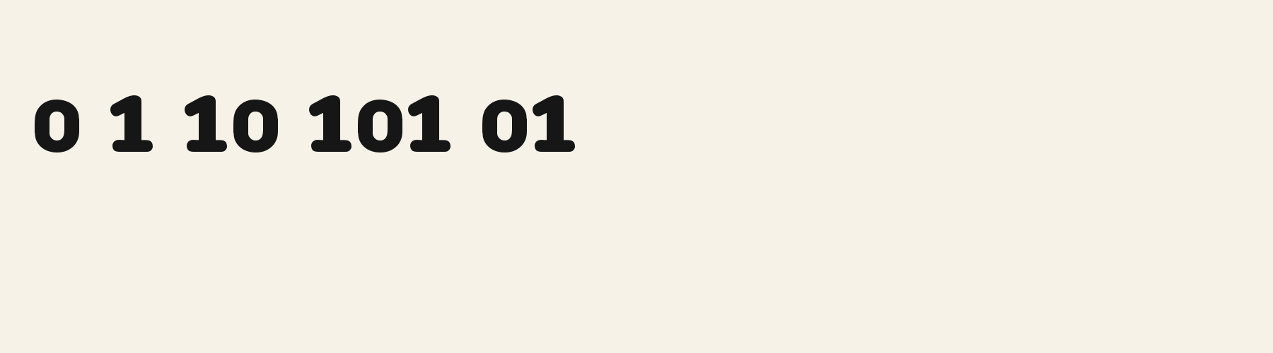 Retro Tv Rounded numbers specimen