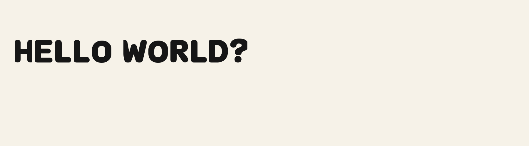 Retro Tv Rounded pangram specimen