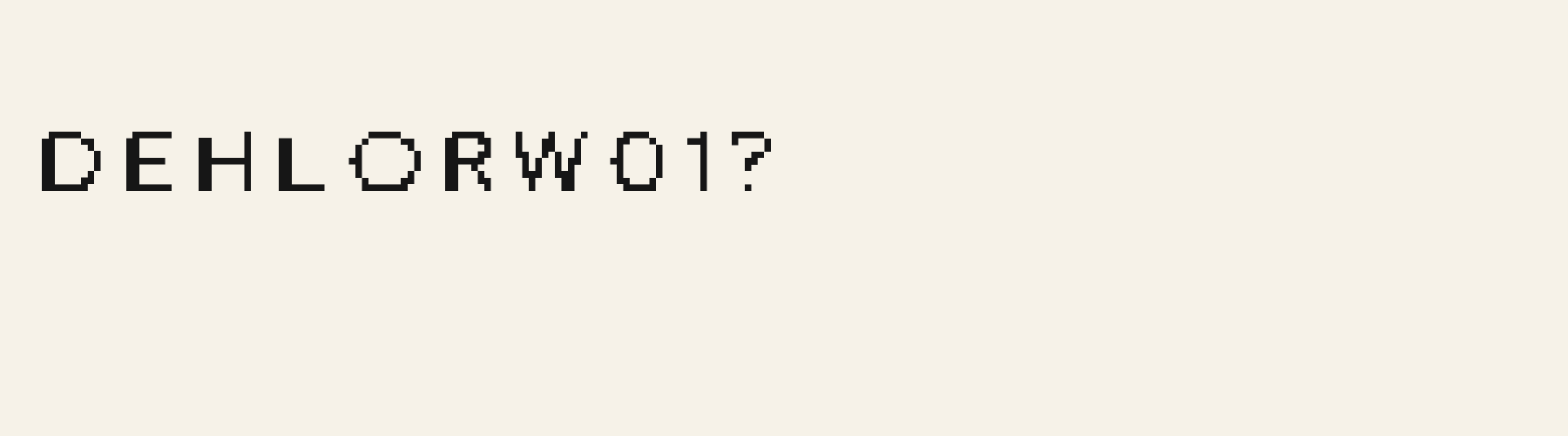 Orb Pixel alphabet specimen