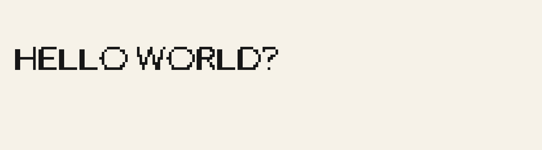 Orb Pixel pangram specimen