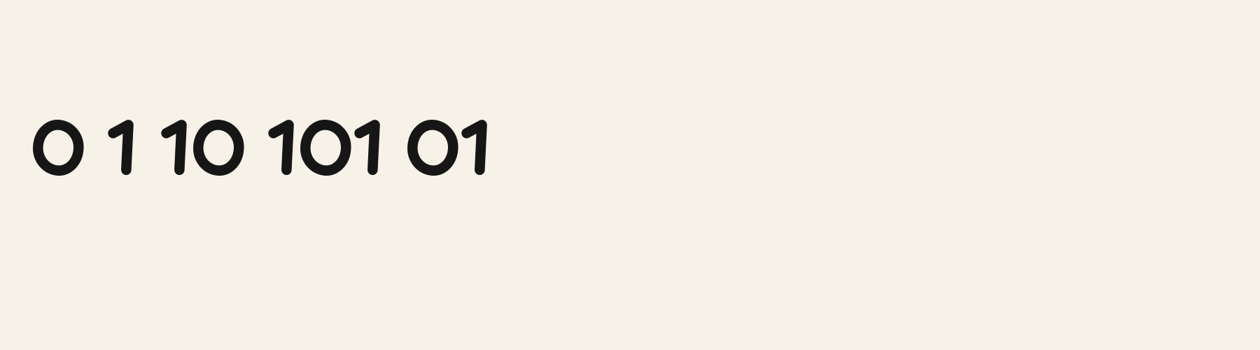 Giggle Sans numbers specimen