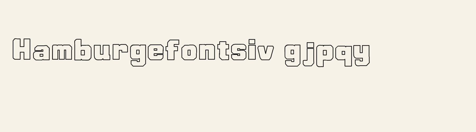 Graffiti Block Heavy Outline lowercase specimen