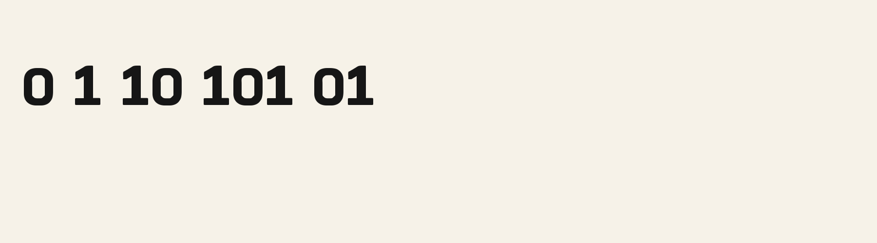 Chamfer Counter Sans numbers specimen