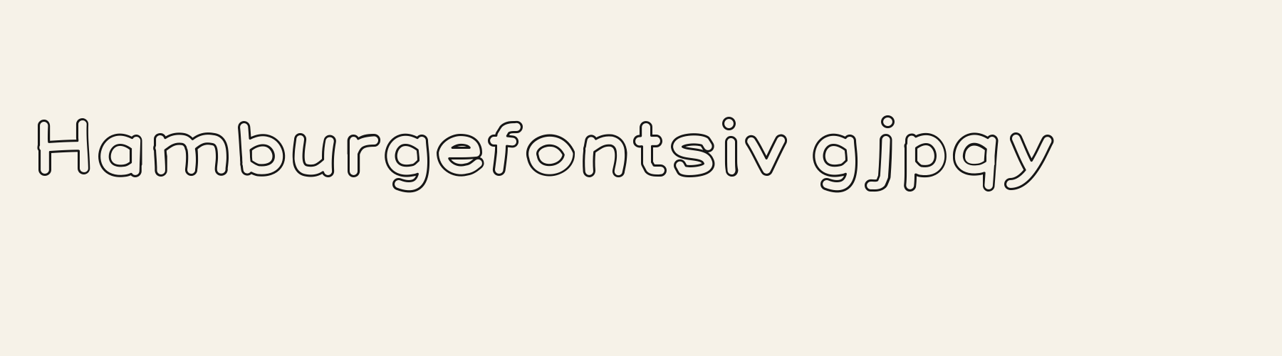 Doodle Outline lowercase specimen