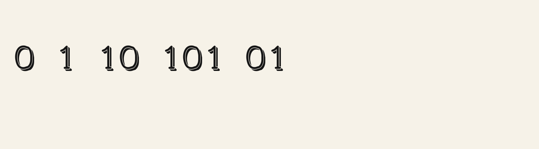 Carbon Typewriter 3D numbers specimen