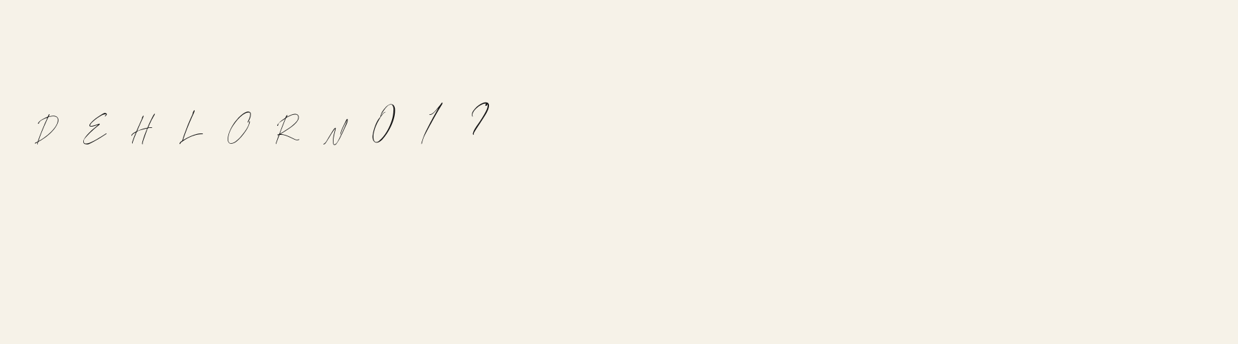Script Signature Thin alphabet specimen